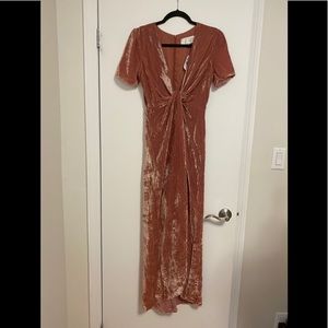 NWT long velvet high low dress